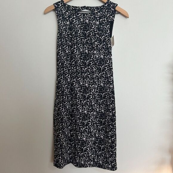 H&M Keyhole Back Scoop Neck Leopard Open Back Dress - Picture 1 of 9